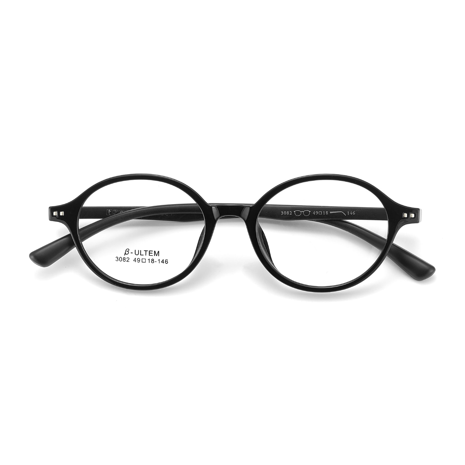3082 Kacamata TR90 Bingkai Oval Bebas Stres