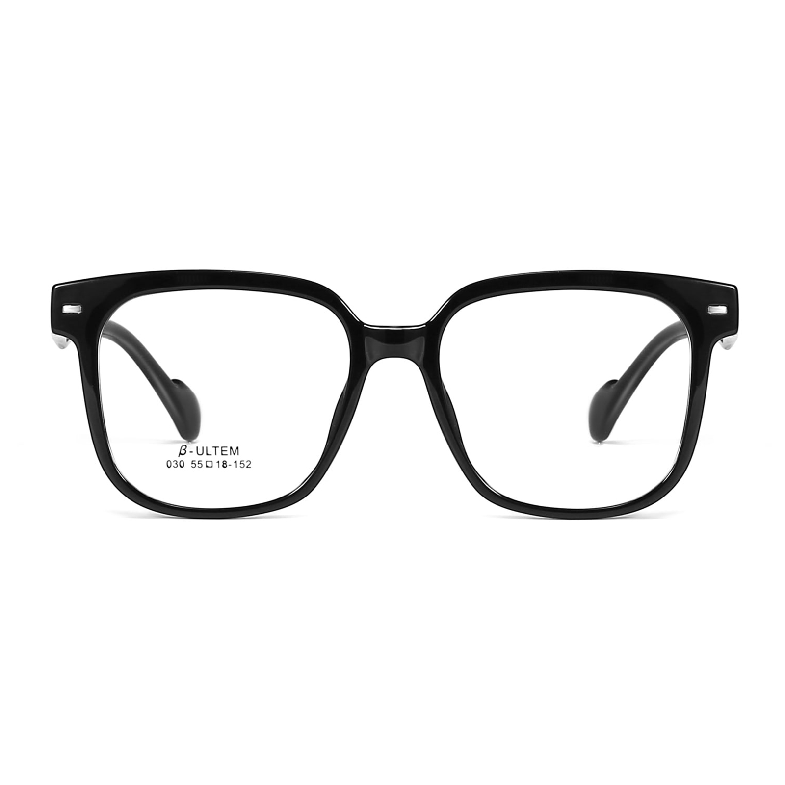 030 Kacamata TR90 Bingkai Hitam Hypoallergenic Nyaman